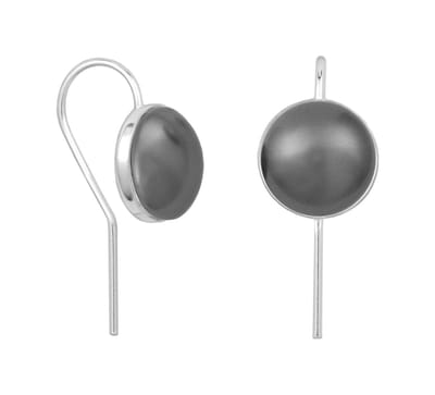 ARLIZI 2467 Oorbellen donkergrijze parel - sterling zilver - 2,5 cm