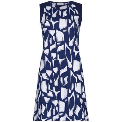 Pastunette - Nachthemd - Midnight Mosaic - Organisch Katoen - Blauw/Wit - Mouwloos - Maat 36