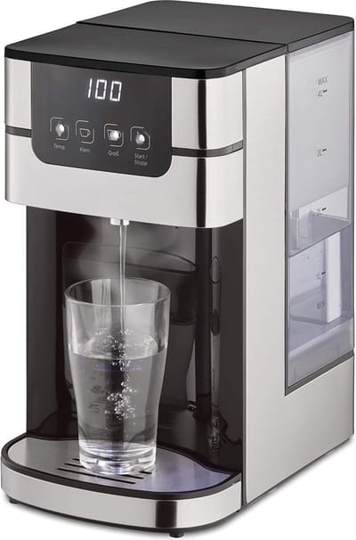 MKSS® Luxe Heetwaterdispenser - Instant Waterkoker - Heetwatertap - Professionele Kwaliteit - Zilver met Zwart