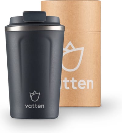Vatten Thermosbeker - Koffiebeker - Travel Mug - Donkergrijs - 380ml - Theebeker