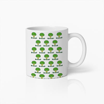 Grappige Broccoli Mok 330ml – Schattige Groente Koffiebeker – Humoristisch Cadeau voor Veganisten en Gezonde Voedsel Liefhebbers