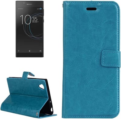 Bookcase Geschikt voor: Sony Xperia L1 Turquoise - portemonee hoesje - ZT Accessoires