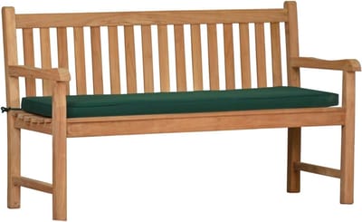 Tuinbankkussen - Bankkussen buiten - Ontspannen buiten - Met bevestigingsbanden - 120 x 47 cm - Groen