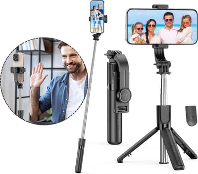 Selfiestick Statief - Telefoonhouder - Mobiele Fotografie - Zwart