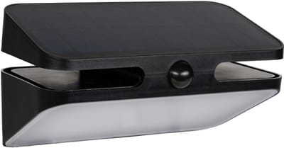 Solar buitenlamp - 600lm 2700K - Zwart - IP54 - Sensor