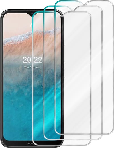 Cadorabo 3x Screenprotector geschikt voor Nokia C21 Plus - Beschermende Pantser Film in - Getemperd (Tempered) Display beschermend glas in 9H hardheid met 3D Touch