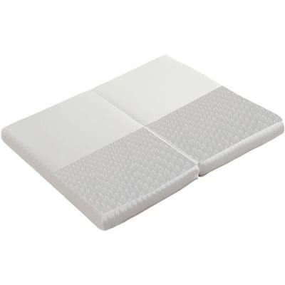 Matelas pliable, tissu alvéolé, certifié Oeko-Tex, ergonomique, respirant et durable, blanc, 140x200cm & 140x100cm