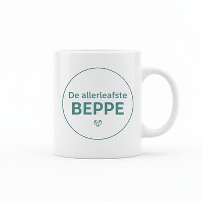 Lieve Familie Tekst Mok 330 ml – “De Allerliefste Beppe” Koffie- & Theemok Cadeau