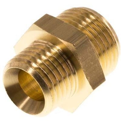 M14x1.5 x G 3/8'' Messing Borstnippel 16 Bar [2 Stuks]