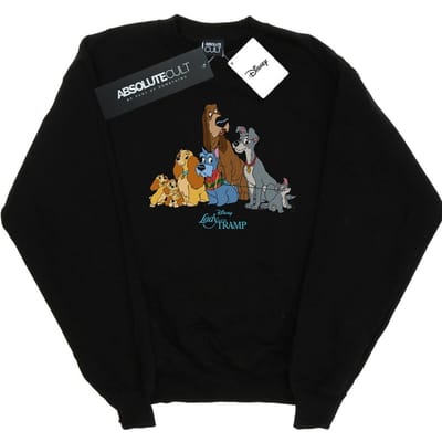 Disney Dames/Dames Lady And The Tramp Klassiek Groep Sweatshirt (Zwart)