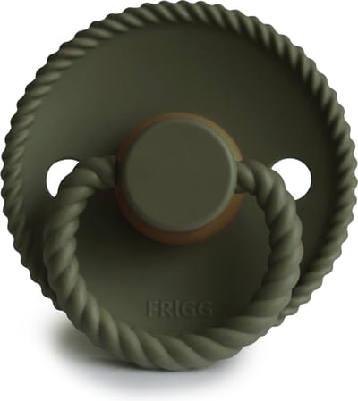 Frigg fopspeen latex  Rope- olive/ 0-6 maanden
