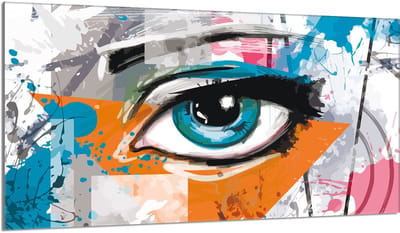 TMK ArtDeko Oko - Glasbeschermplaat - 90x52 cm - Gehard Glas - Veelzijdig Gebruik