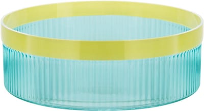 Remember - Glazen Schaal 'Groove' - Blauw - Glas - Geribbeld
