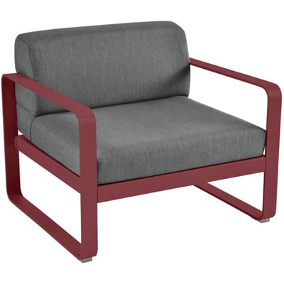 Fermob BELLEVIE fauteuil - 43 chili mat - A3 grafietgrijs