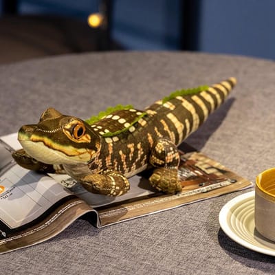 Simulatie Schattige Lange Krokodil Knuffelpop Kussen Groen Bruin Realistisch Reptiel Knuffelspeelgoed Huisdecoratie Verjaardagscadeau Voor Jongens about 50cm