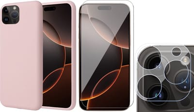 Hoesje geschikt voor iPhone 16 Pro - Screenprotector Glas & Camera - Matte Case Roze met Fluweelzachte Binnenzijde