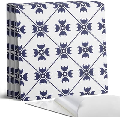 Coloray Plaktegels - Stijlvol geometrisch patroon Portugese Tegels - 30 cm x 30 cm - Marine Plaktegels - 9 stuks - Vierkant PVC Tegels - Plaktegels Keuken - Zelfklevende Vloertegels - Vinyl Tegels Zelfklevend - Zelfklevende Tegels
