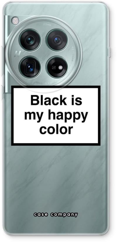 Case Company® - Hoesje geschikt voor OnePlus 12r hoesje - Black is my happy color - Soft Cover Telefoonhoesje - Bescherming aan alle Kanten en Schermrand