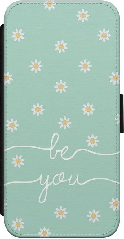 Casimoda® bookcase - Geschikt voor iPhone 8 - Hoesje met pasjeshouder - Be You - Mint - Kunstleer