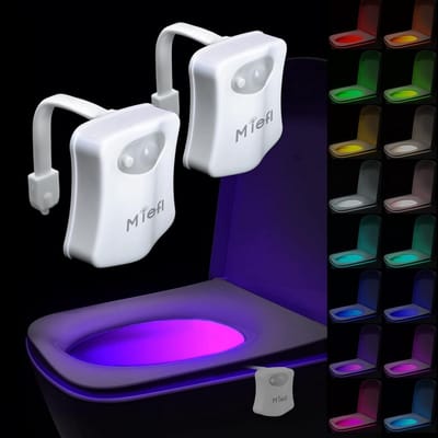 Bewegingssensor Toiletverlichting 16 Kleuren Nachtlampje voor Badkamer (2 Stuks)