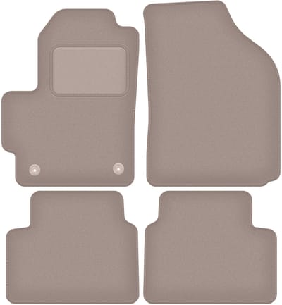 Beige velours matten voor: Daewoo Matiz hatchback (1997-2007)