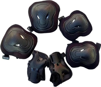 Beschermende Pads Set - Valbescherming - Buiten Sporten - Verstelbare Banden - 6 Stuks - Zwart