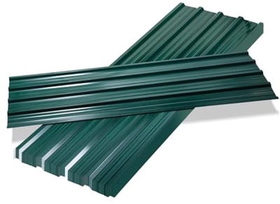 Set van 12 golfplaten, dakplaten in groen, verzinkt staal voor carports en garages, weerbestendig en eenvoudig te installeren, totale oppervlakte 7 m²