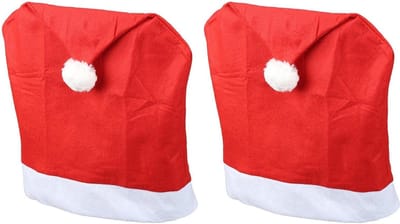 Kerst stoelhoezen set van 2 I Rood I Kerstmuts I Stoelhoes Kerstversiering Kerstmuts stoelversiering hoes stoel stoelhoes