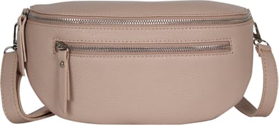 AmbraModa GLX2 - Heuptas buiktas crossbodytas, ideaal voor vakantie, reizen, uitgaan gemaakt van echt leer. Nuderoze