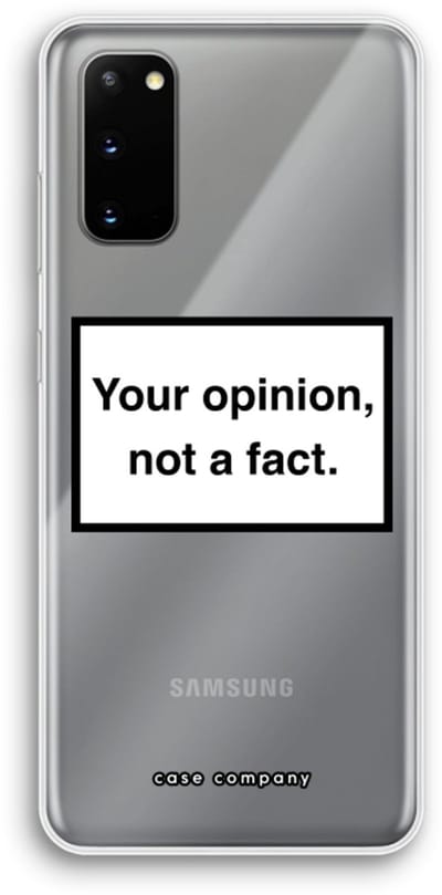 Case Company® - Hoesje geschikt voor Samsung Galaxy S20 hoesje - Your opinion - Soft Cover Telefoonhoesje - Bescherming aan alle Kanten en Schermrand