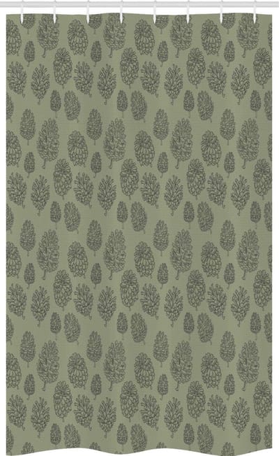 Abakuhaus Pine Cone – douchegordijn – 120x180 cm – polyester – licht salie