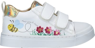 Klittenbandschoenen | Meisjes | white gold | Leer | Shoesme | Maat 22