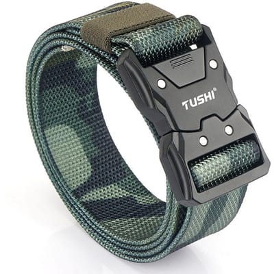 Heren Tactische Riem Leger Buiten Jacht Tactisch Militair Canvas Multifunctioneel Gevecht Survival Hoge Kwaliteit Marine Corps Nylon 125cm black