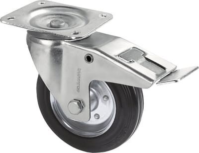 Wovar Zwenkwiel met rem 100 mm | Per Stuk