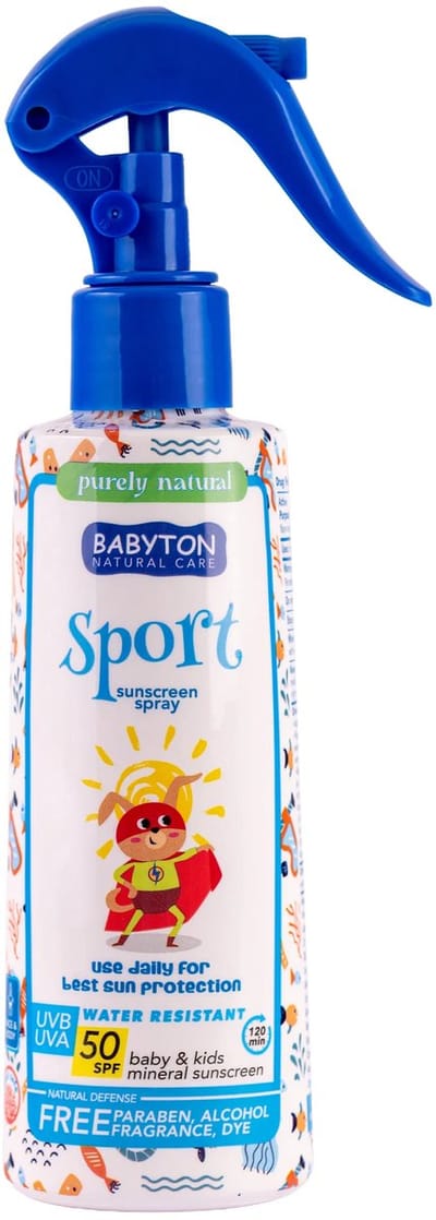BABYTON - Natuurlijke Zonnecrème - Zonnebrandcrème Baby en Kind - SFP50 - Waterproof - 200ml - Spray