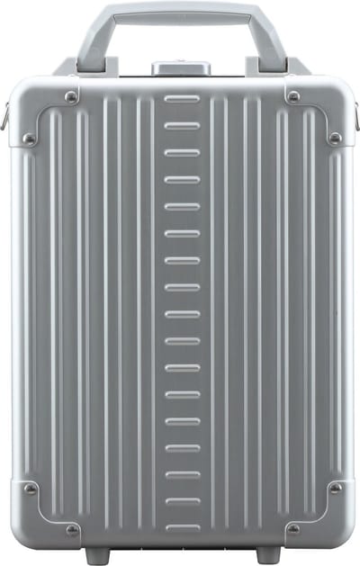 Aleon Aluminium Verticale aktetas 25 cm laptop compartiment - 39cm (15,4 duim) - platinum