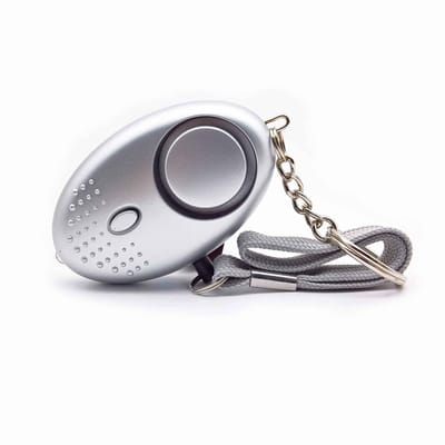 Persoonlijk Alarm – Persoonsalarm 130 dB – Veiligheidsalarm Sleutelhanger – Noodalarm met LED Verlichting – Zilver
