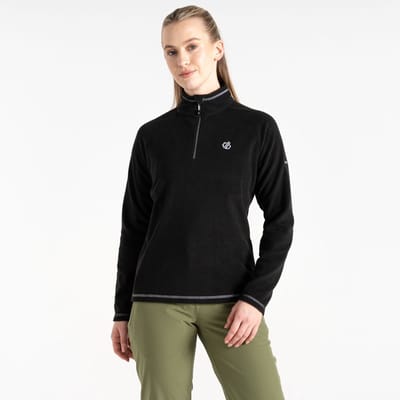 Dare2B, Freeform II Lichtgewicht Dames Fleece met halve rits, Zwart, Maat 46