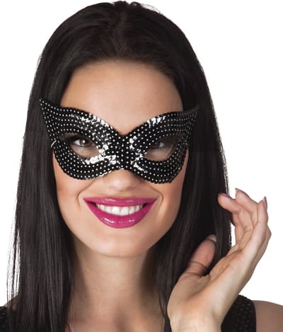 Boland - Oogmasker Sequins zwart