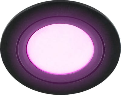 Mondo ondiepe inbouwspot - White & Color - rond ZWART 8Watt IP65 - Zigbee 3