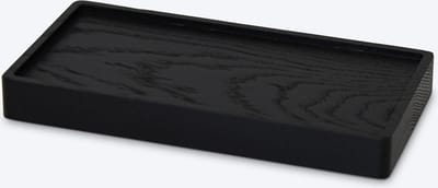 COOKX - Zeepbakje - Zeepschaaltje/Zeephouder - Mini Plateau Eikenhout - Zwart