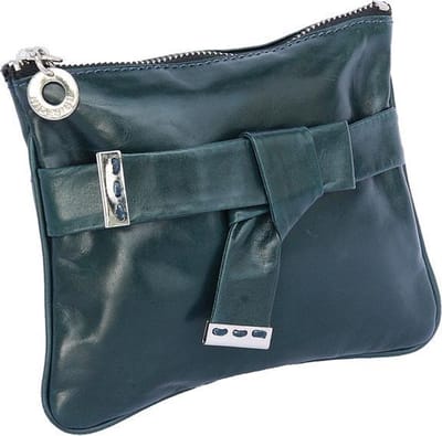 Hidesign lederen dames cross-over/cross-body 'Birgit' inktblauw