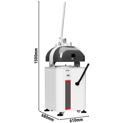 GGM Gastro Bäckerei-Brötchenpresse - 550 Watt - Kapazität: 1300 Portionen/h - Halbautomatisch / Manuell Zilver