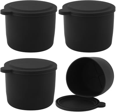 Dailygoody - IJsblokvormen - Herbruikbare siliconen ijsvormen - Geschikt voor Kitchenaid - Zwart - IJsblokjes - Ideaal voor ijscocktails - Perfect voo