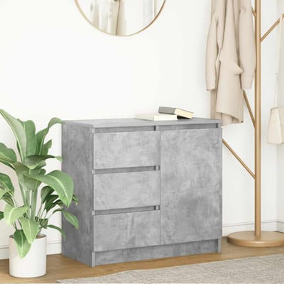 vidaXL - Dressoir - met - lade - 71x35x65 - cm - spaanplaat - betongrijs