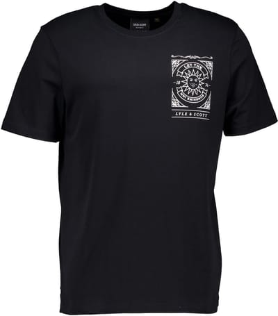 Lyle & Scott - Shirt Zwart Lyle&scott Sunshine Inn Graphic T-shirts Zwart Ts2307v