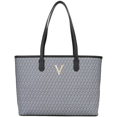 VALENTINO shopper schoudertas Queen Re Shopping Bag Nero / Multicolor donkergrijs