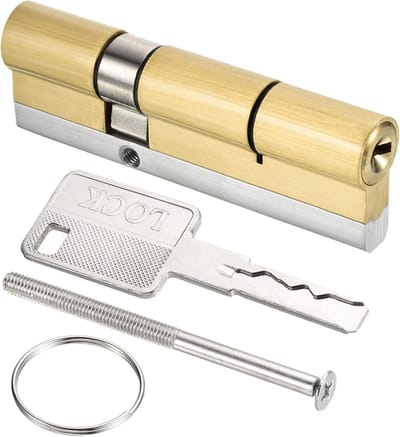 Dubbele Deurcilinder Set - Veilig Slotcilinder met 8 Sleutels voor Houten en Aluminium Deuren