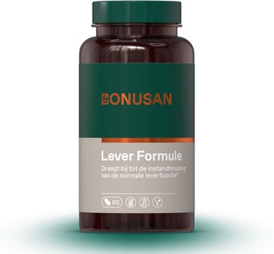 BONUSAN Lever Formule – 60 Tabletten – Met Mariadistel, Paardenbloem, Artisjok en Choline – Ondersteund reinigende werking Lever