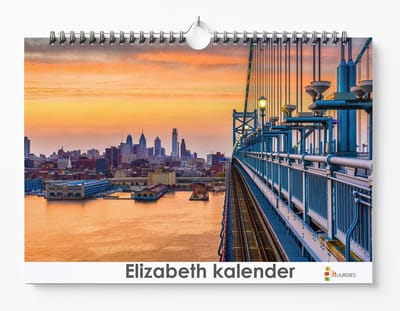 Elizabeth kalender 35 x 24 cm | Verjaardagskalender Elizabeth | Verjaardagskalender Volwassenen